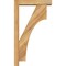 Ekena Millwork Westlake Block Rough Sawn Bracket w/ Offset Brace, Western Red Cedar, 4"W x 16"D x 28"H BKT0402X16X28WTL05RWR - alternate 2